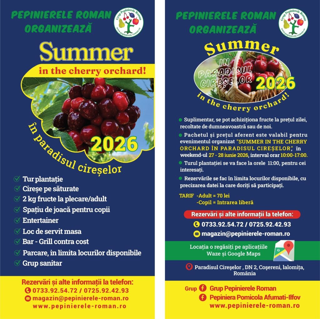 Campania Culege Singur Cirese Gustoase in Paradisul cireselor Weekend 27-28 Iunie 2026